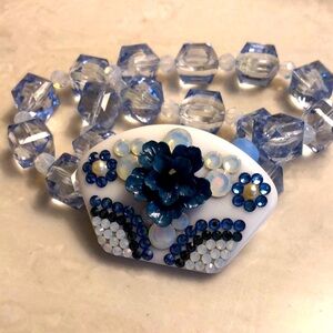 Elegant China Blue Beaded Bracelet Swarovski